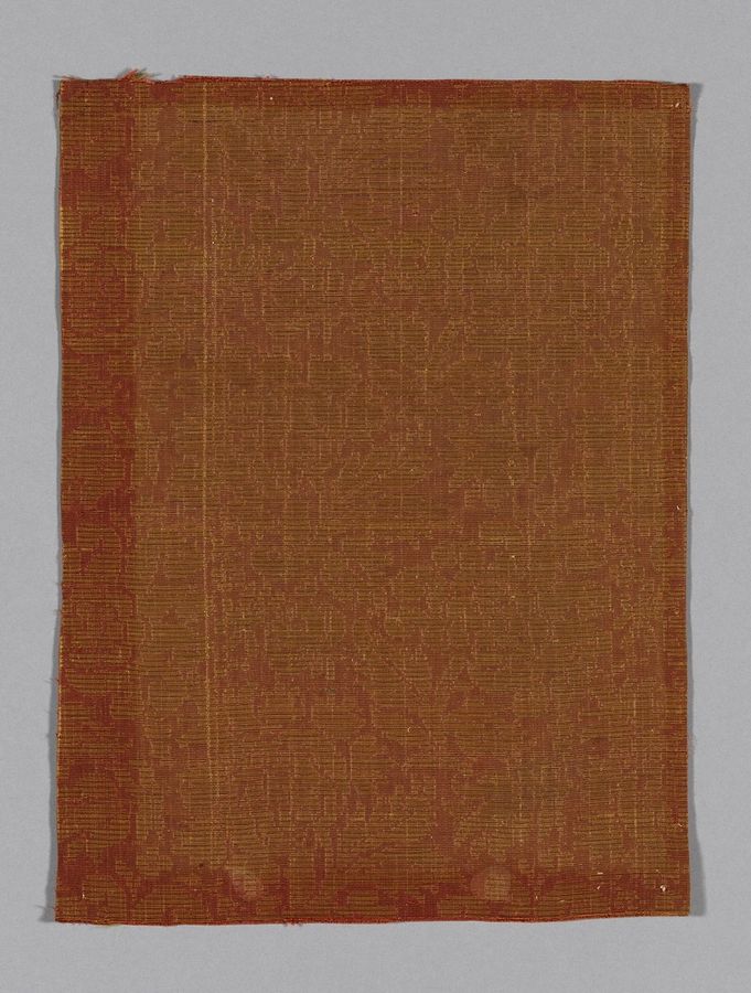 Rust silk sample