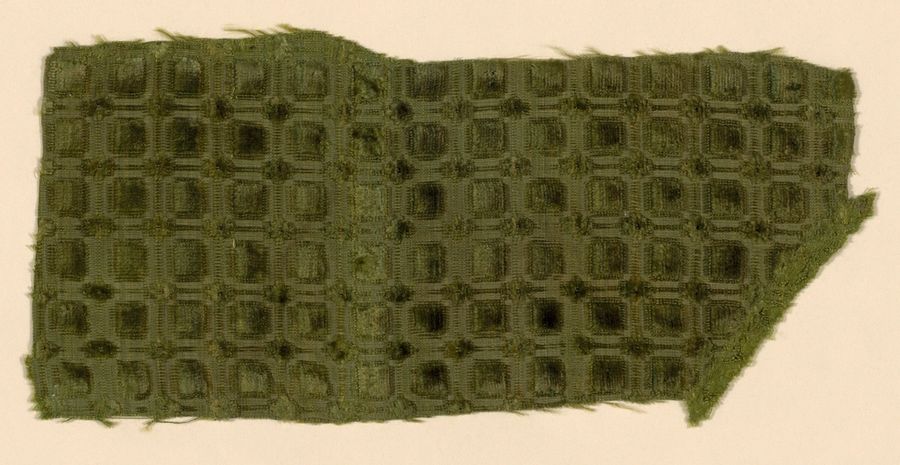 Green woven sample